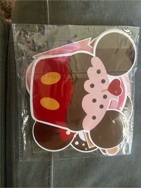 Pink and Red Mouse-Themed Party Banner - Cute Cupcake Design